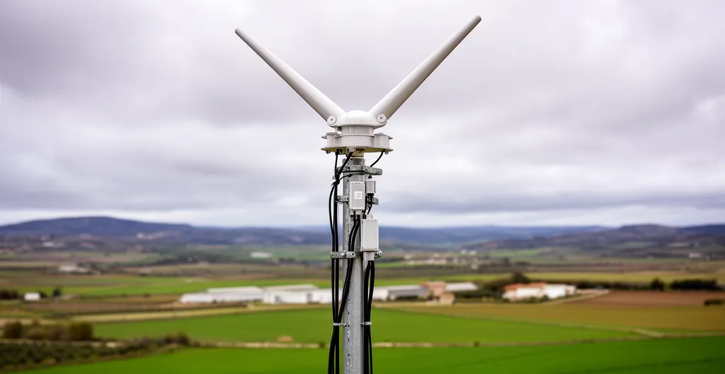 Sensor electromagnético de detección de rayos instalado en mástil exterior